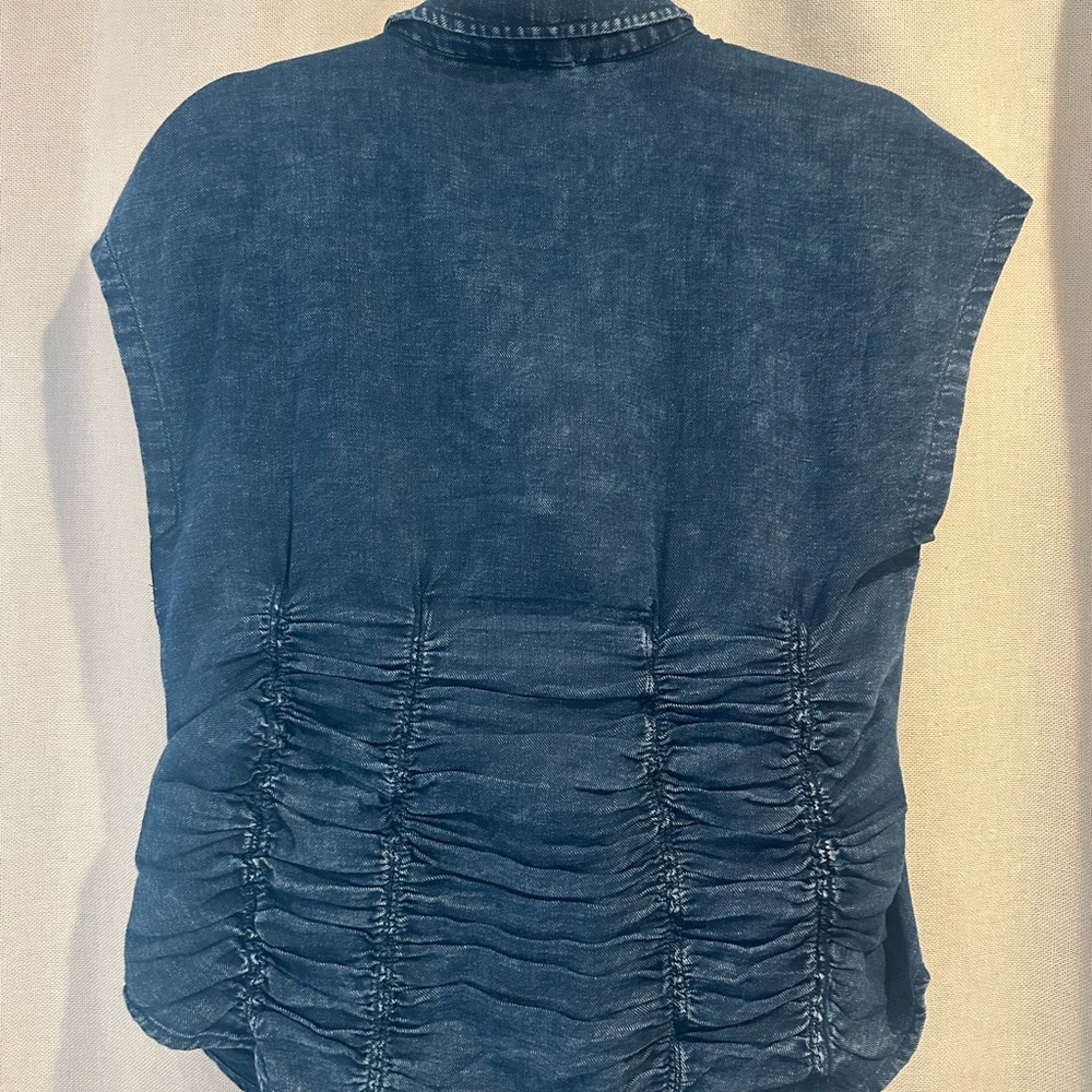 Pilcro Blue Button Down Shirt - Picture 9 of 13